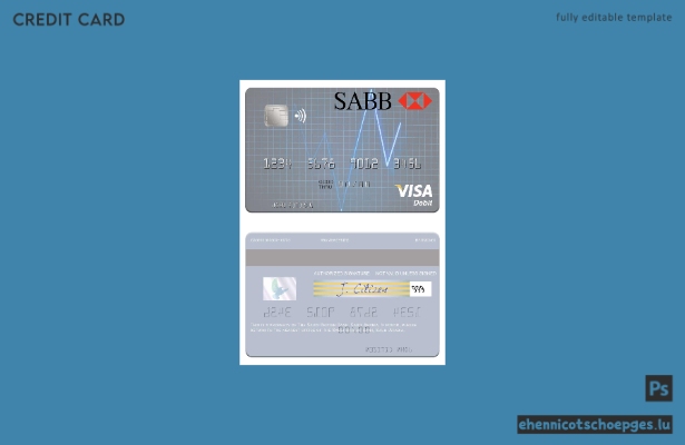Saudi-Arabien: Beispielvorschau der Visa-Debitkarte der Saudi British Bank